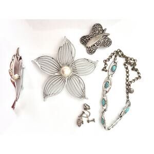 Vintage Silver-Tone Jewelry Lot